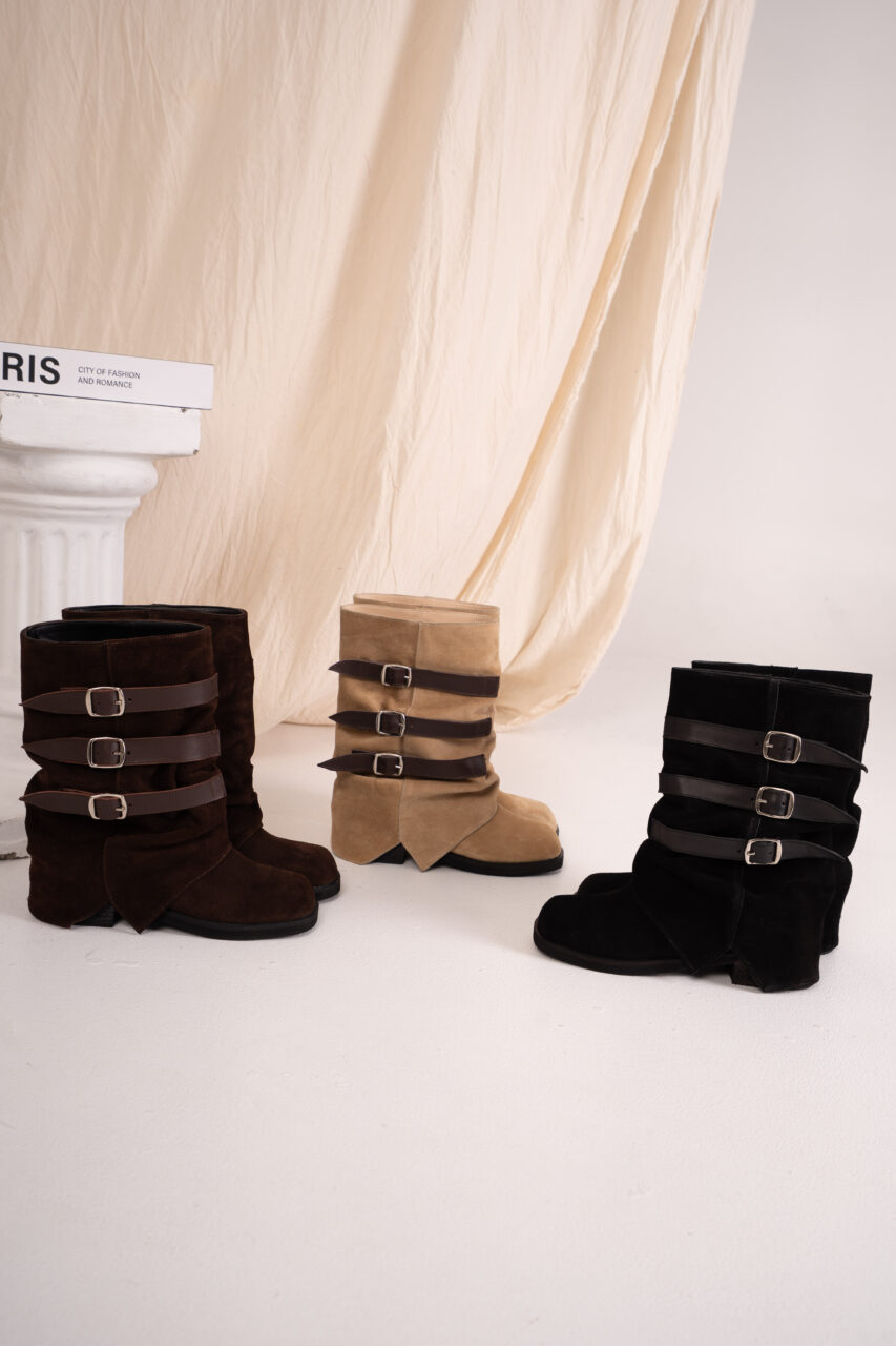 BOTAS MOSUL • Color Negro Arena y Chocolate Women - Zapatos para Mujer BOTAS MOSUL • Color Negro Arena y Chocolate - Image 8
